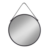 Miroir Trapani blanc - Acier noir - Ø60 cm